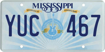 MS license plate YUC467