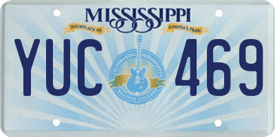MS license plate YUC469