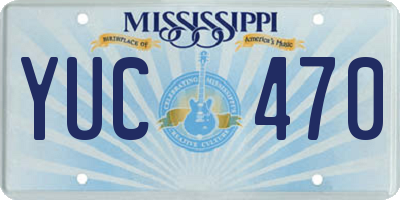 MS license plate YUC470