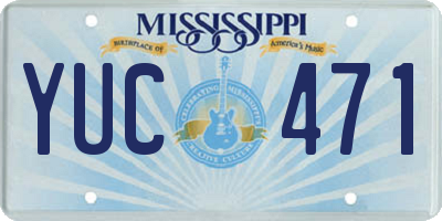 MS license plate YUC471
