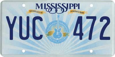 MS license plate YUC472