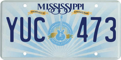 MS license plate YUC473