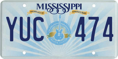 MS license plate YUC474