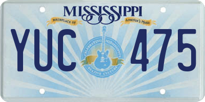 MS license plate YUC475