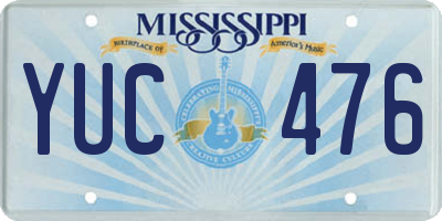 MS license plate YUC476