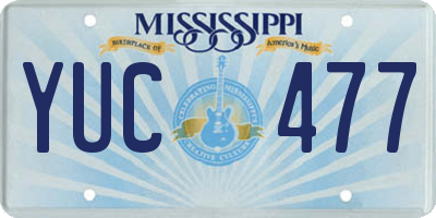 MS license plate YUC477