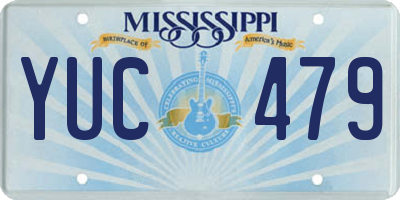 MS license plate YUC479