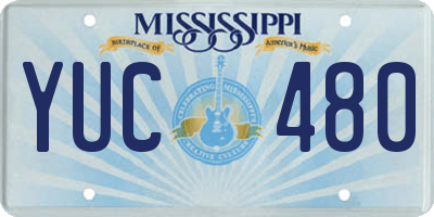 MS license plate YUC480