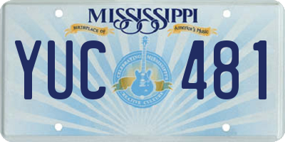 MS license plate YUC481