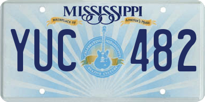 MS license plate YUC482