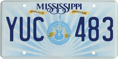 MS license plate YUC483