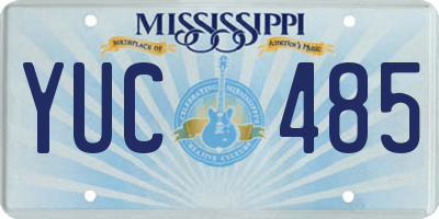 MS license plate YUC485