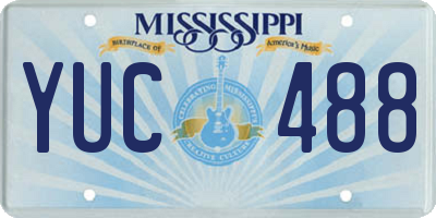 MS license plate YUC488