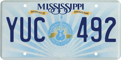 MS license plate YUC492