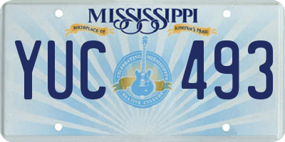 MS license plate YUC493