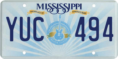MS license plate YUC494