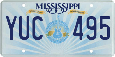 MS license plate YUC495
