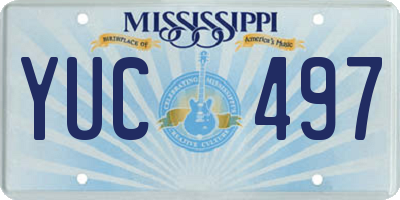 MS license plate YUC497