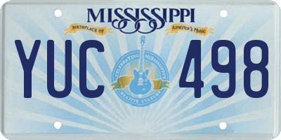 MS license plate YUC498