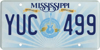 MS license plate YUC499