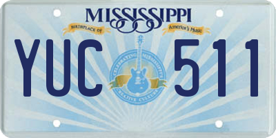 MS license plate YUC511