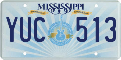 MS license plate YUC513