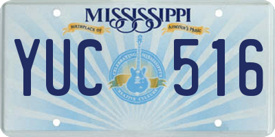 MS license plate YUC516