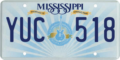 MS license plate YUC518