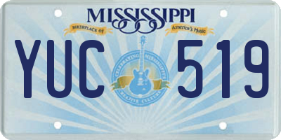 MS license plate YUC519
