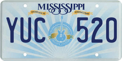 MS license plate YUC520