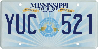 MS license plate YUC521