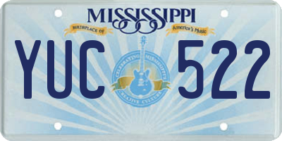 MS license plate YUC522