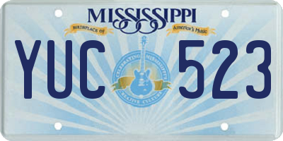 MS license plate YUC523