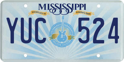 MS license plate YUC524