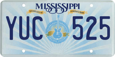 MS license plate YUC525