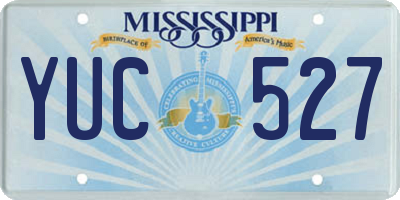 MS license plate YUC527
