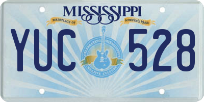 MS license plate YUC528