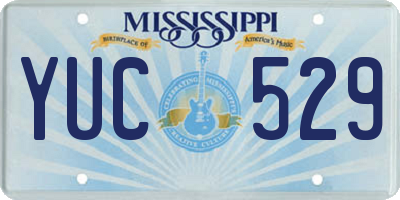 MS license plate YUC529