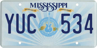 MS license plate YUC534