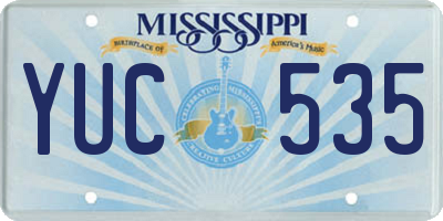 MS license plate YUC535