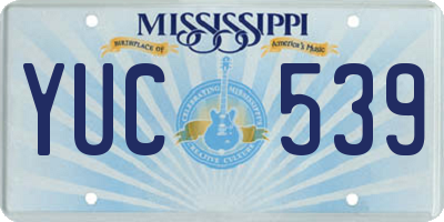 MS license plate YUC539