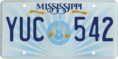 MS license plate YUC542