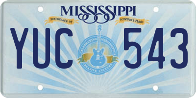 MS license plate YUC543