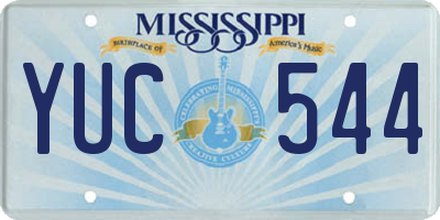 MS license plate YUC544