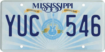 MS license plate YUC546