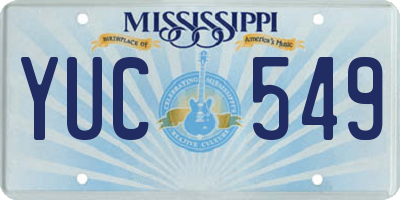 MS license plate YUC549