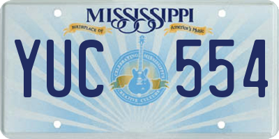 MS license plate YUC554