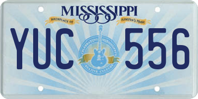 MS license plate YUC556