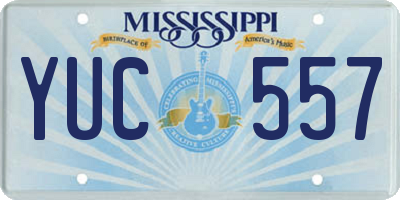 MS license plate YUC557