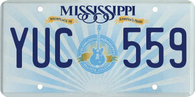 MS license plate YUC559